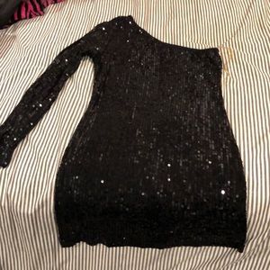 Little black sequins dress